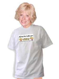 Zelda is modeling the latest in Jersey Wear - no peeking below the shirt!