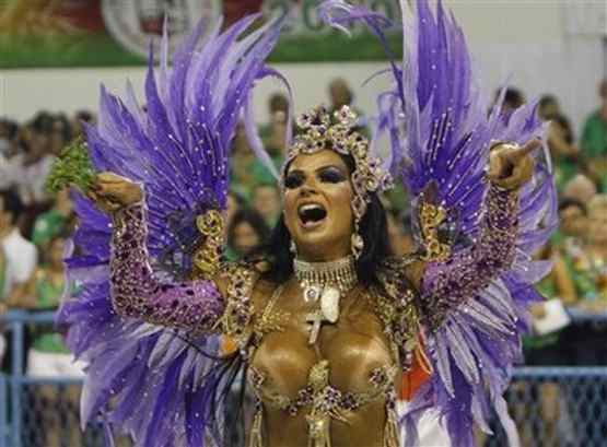 carnival in rio 2012. during carnival parade at